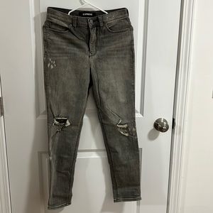 Express high rise girlfriend jeans